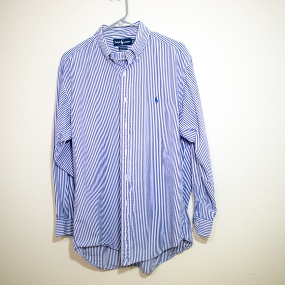 Ralph Lauren Blue and White Stripe Button Down 16 - Picture 3 of 4